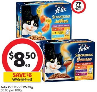 Coles Felix Cat Food 12x85g offer