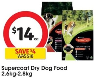 Coles Supercoat Dry Dog Food 2.6kg-2.8kg offer