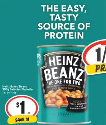 IGA Heinz Baked Beans 300g Selected Varieties offer