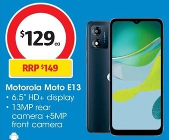 Coles Motorola Moto E13 offer