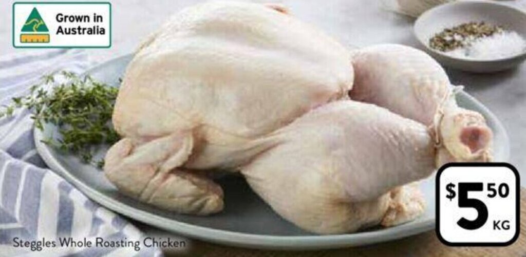 Steggles Whole Roasting Chicken offer at Foodworks