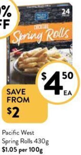 Pacific West Spring Rolls 430g