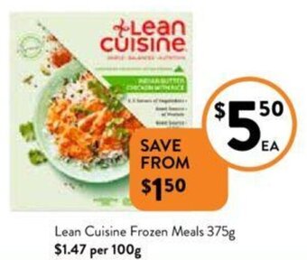 Foodworks Lean Cuisine Frozen Meals 375g offer