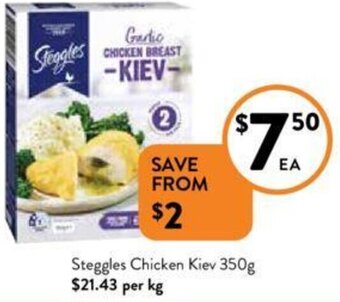 Foodworks Steggles Chicken Kiev 350g offer