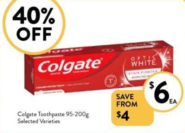 Colgate Toothpaste 95200g offer at Foodworks
