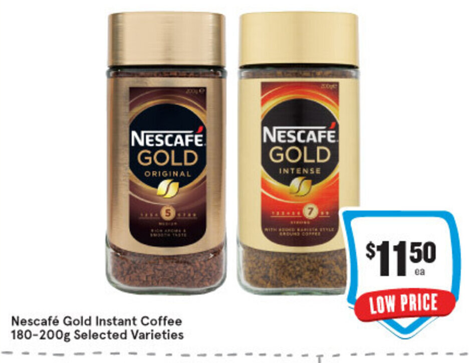 Nescafé Gold Instant Coffee 180200g Selected Varieties offer at IGA