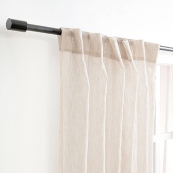 Pillow Talk Calvin extendable matte black curtain rod set by habitat offer