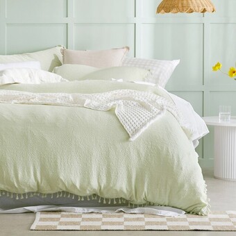 Pillow Talk Talia spearmint green quilt cover set by essentials offer