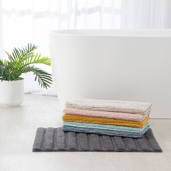 Pillow Talk Micah striped bath mat by habitat offer