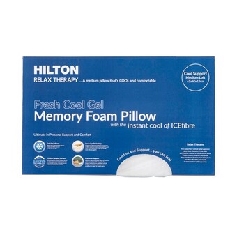 Pillow Talk Relax therapy premium memory foam pillow by hilton offer