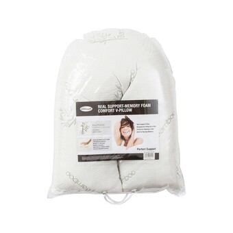 Pillow Talk Chipped memory foam comfort v pillow by sensational offer