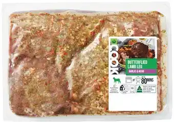 Woolworths Woolworths Butterflied Lamb Leg with Garlic & Herb offer