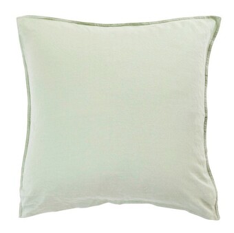 Pillow Talk Washed linen look mint european pillowcase by essentials offer