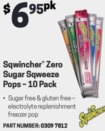 Sqwincher® Zero Sugar Sqweeze Pops-10 Pack
