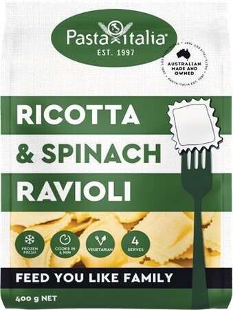 NEW Pasta Italia Beef Tortellini or Spinach & Ricotta Ravioli 400g