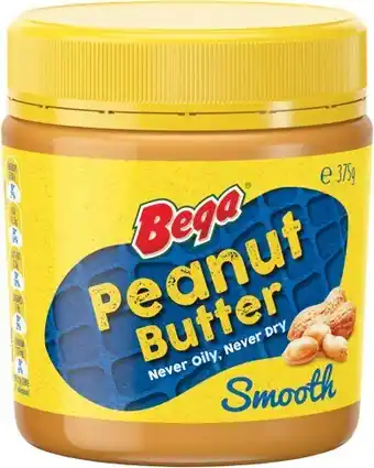 Woolworths Bega Peanut Butter 375g or Simply Nuts 315-325g offer