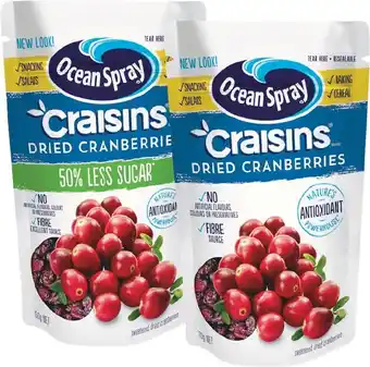 Woolworths Ocean Spray Craisins Varieties 150-170g offer
