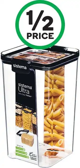 Woolworths Sistema Square Tritan Container 1.3 Litre offer