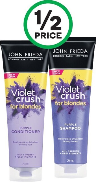 Woolworths John Frieda Violet Crush Shampoo or Conditioner 250ml offer