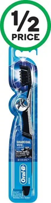 Woolworths Oral-B Cross Action Charcoal Manual Toothbrush Pk 1 offer