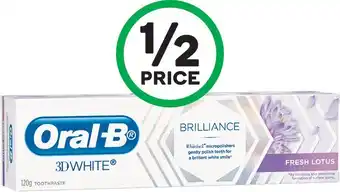 Woolworths Oral-B 3D White Brilliance Fresh Lotus 120g offer
