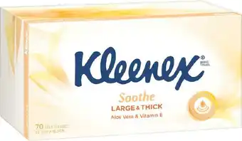 Woolworths Kleenex Large & Thick Facial Tissues Pk 70 offer