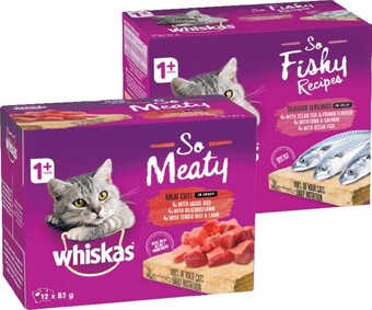 Woolworths Whiskas Oh So Wet Cat Food 12 x 85g offer