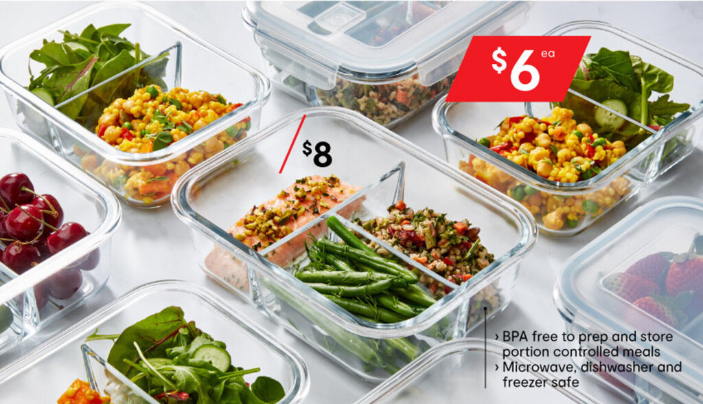 Microwave, dishwasher and freezer safe offer at Kmart