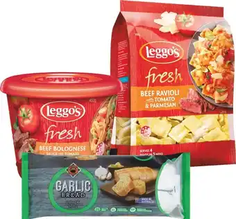 Woolworths Leggou2019s Pasta Varieties 630g + Leggou2019s Sauce Varieties 450g + Creative Foods Garlic Bread Pk 2 500g u2013 From the Fr offer
