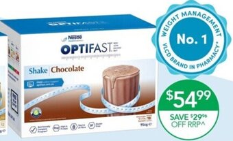 Terry White Nestle OPTIFAST Shake Chocolate offer