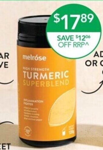 Melrose High Strength Turmeric Superblend 120g