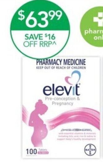 Elevit Pre-Conception & Pregnancy 100 tablets