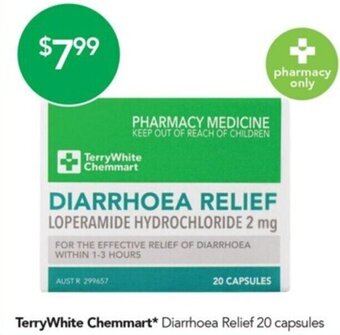 Terry White TerryWhite Chemmart Diarrhoea Relief 20 capsules offer