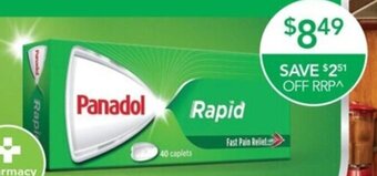 Terry White Panadol Rapid 40 caplets offer