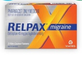 Terry White Relpax Migraine 40mg 2 tablets offer