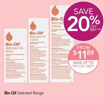 Terry White Bio Oil Selected Range offer