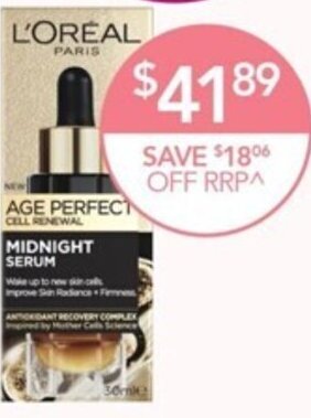 Terry White L'Oréal Paris Skin Care Selected Range offer