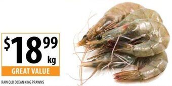 Supabarn RAW QLD OCEAN KING PRAWNS offer