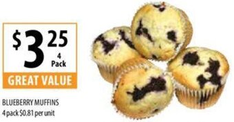 Supabarn BLUEBERRY MUFFINS 4 pack offer