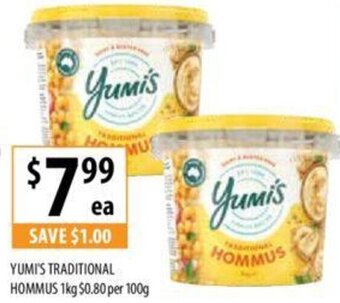 Supabarn YUMI'S TRADITIONAL HOMMUS 1kg offer