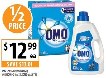 Supabarn OMO LAUNDRY POWDER 2kg AND LIQUID 2 litre SELECTED VARIETIES offer