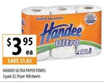 Supabarn HANDEE ULTRA PAPER TOWEL 3 pack offer
