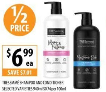 Supabarn TRESEMME SHAMPOO AND CONDITIONER SELECTED VARIETIES 940ml offer