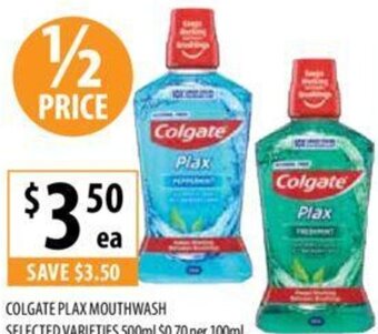 Supabarn COLGATE PLAX MOUTHWASH SELECTED VARIETIES 500ml offer