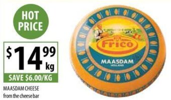 Supabarn MAASDAM CHEESE from the cheese bar offer