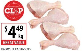 Supabarn INGHAMS CHICKEN DRUMSTICKS offer