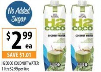 Supabarn H2COCO COCONUT WATER 1 litre offer