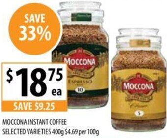Supabarn MOCCONA INSTANT COFFEE SELECTED VARIETIES 400g offer