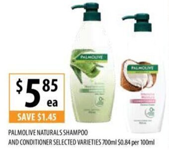 Supabarn PALMOLIVE NATURALS SHAMPOO AND CONDITIONER SELECTED VARIETIES 700ml offer