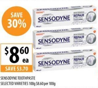 SENSODYNE TOOTHPASTE SELECTED VARIETIES 100g